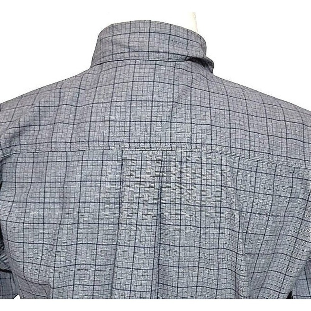 Gorpcore Patagonia Button Down Shirt Women Small Blue Grey Plaid Organic Cotton - Picture 9 of 11